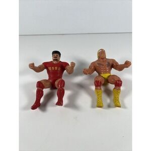 WWF LJN Thumb Wrestlers Nikolai Volkoff & Hulk Hogan Loose Action Figure